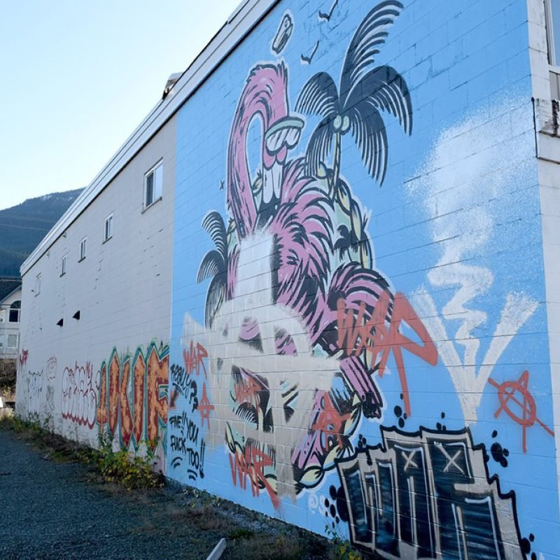 Squamish Public Art Flamingo Mural