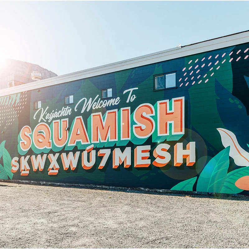 Squamish Public Art Welcome to Squamish Mural Alex Fowkes4